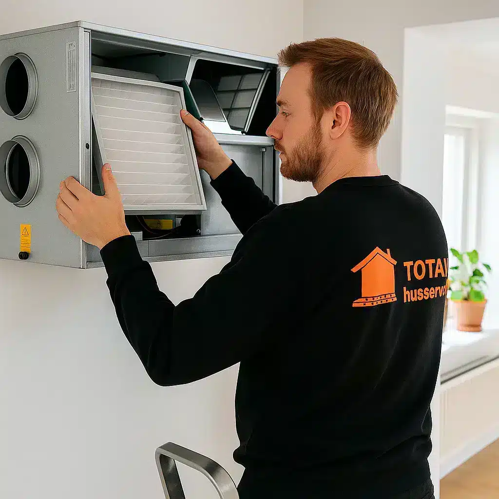Service af ventilationsanlæg